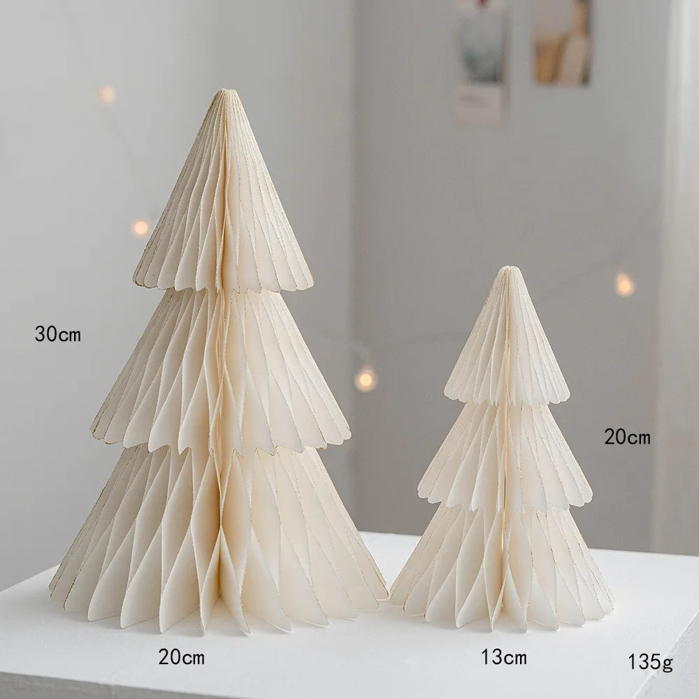 Christmas Paper Tree Ornament Desktop Decor New Year Home Ins Decor home office home decor accessories outdoor