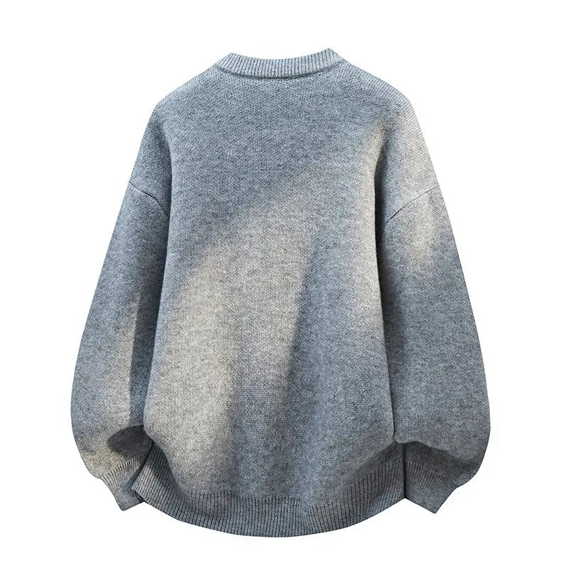 Vintage Women's Sweater Autumn Winter Christmas Red Comfortable Pullovers Casual Loose Mens Fashion Knitwear Pullover Streetwear