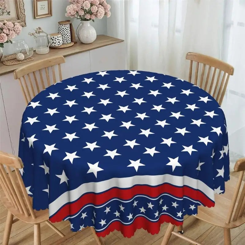 American Flags Patriotic Tablecloth Stars And Stripe Table Cover For 4th Of July Memorial Day Indoor Outdoor Use 37JD