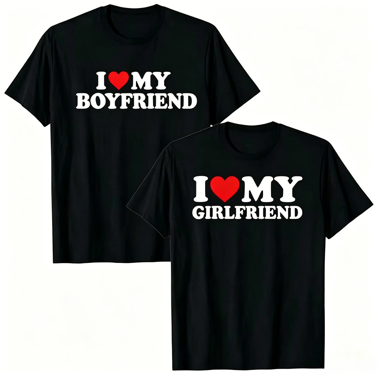 I Love My Girlfriend T Shirt I Heart My-Girlfriend TShirt GF T-Shirt Boyfriends Gifts Valentine's Day Costume Graphic Tee Tops