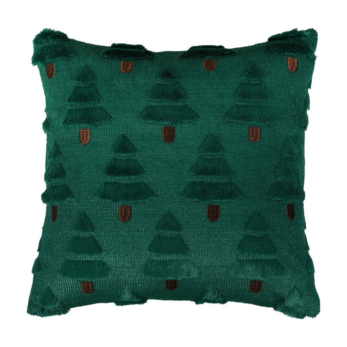 Christmas Throw Pillow Covers Set of 2 Xmas Tree 18x18 Pillow Covers Soft Plush Faux Wool Pillowcases Festival Winter Home Decor