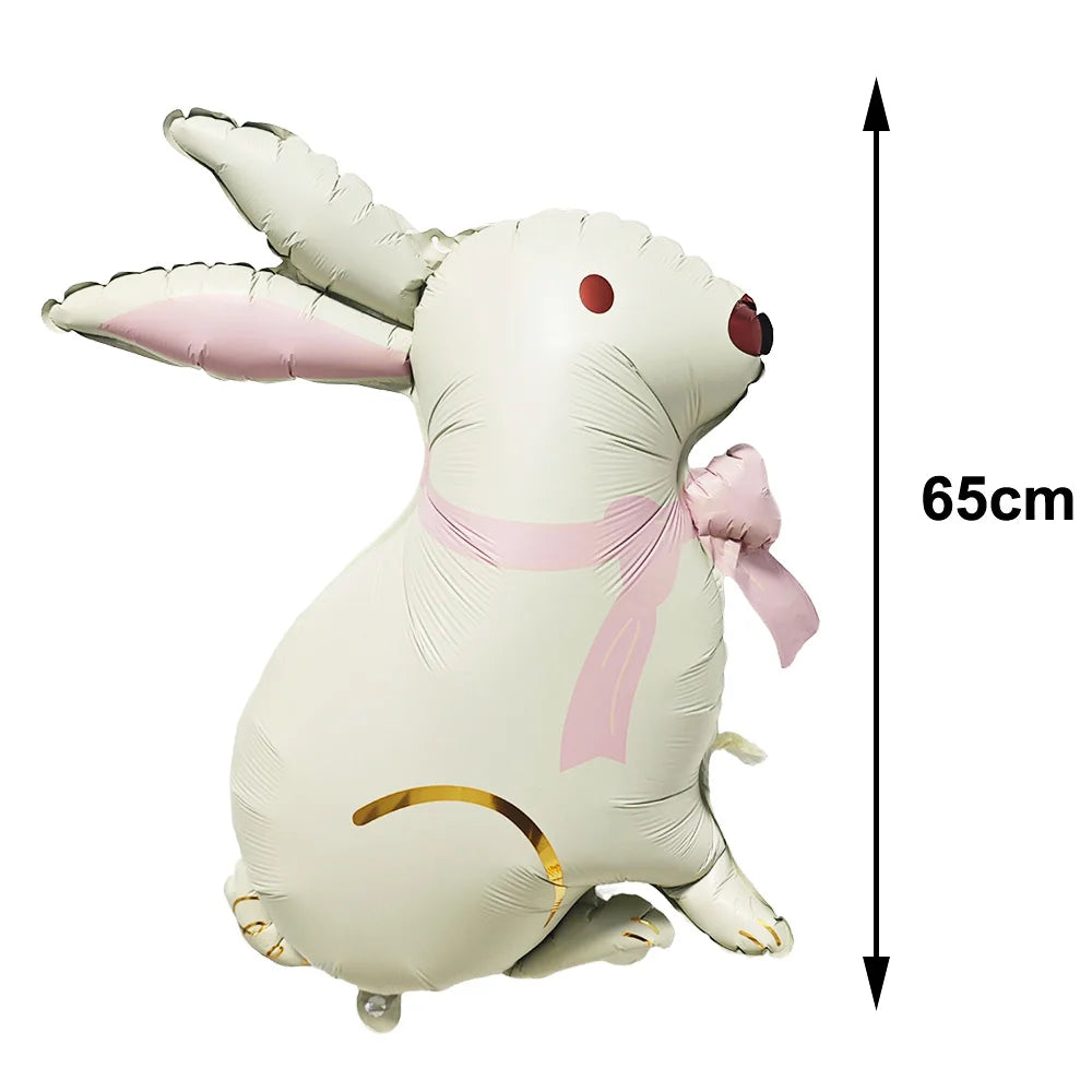 Easter Theme Disposable Tableware Cute Cartoon Bunny Rabbit Pattern Paper Plates Cups Napkins Kids Favor Easter Party Decoration