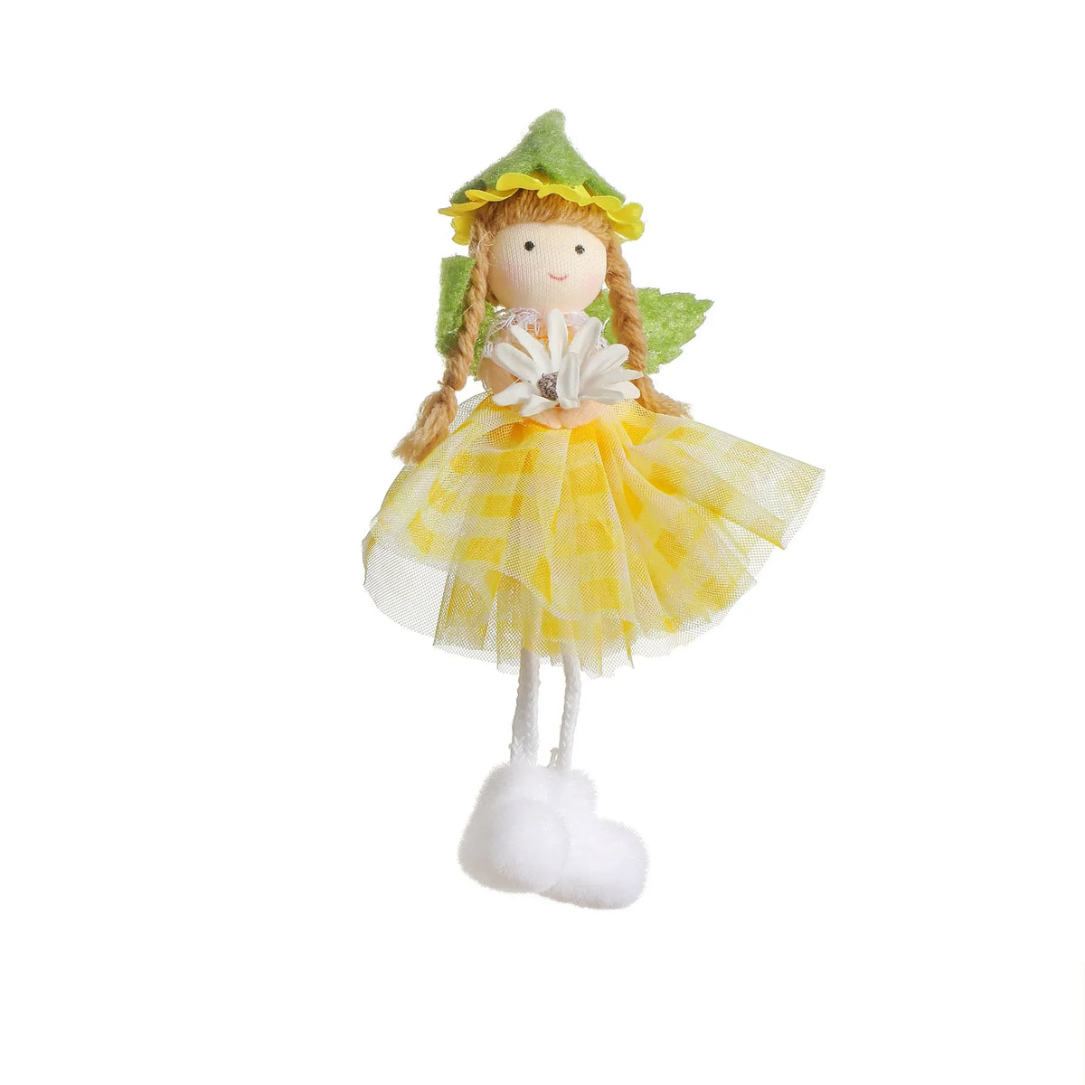2025 Easter Long Legs Flower Fairy Angel Elf Rabbit Dolls Home Hanging Ornaments Spring Easter Party Supplies Kids Birthday Gift