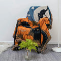 Halloween Black Cat Knitted Blanket For Beds Sofa Towel Full Cover Sofa Blankets Autumn Winter Picnic Mat Throw Tapestry Tassel