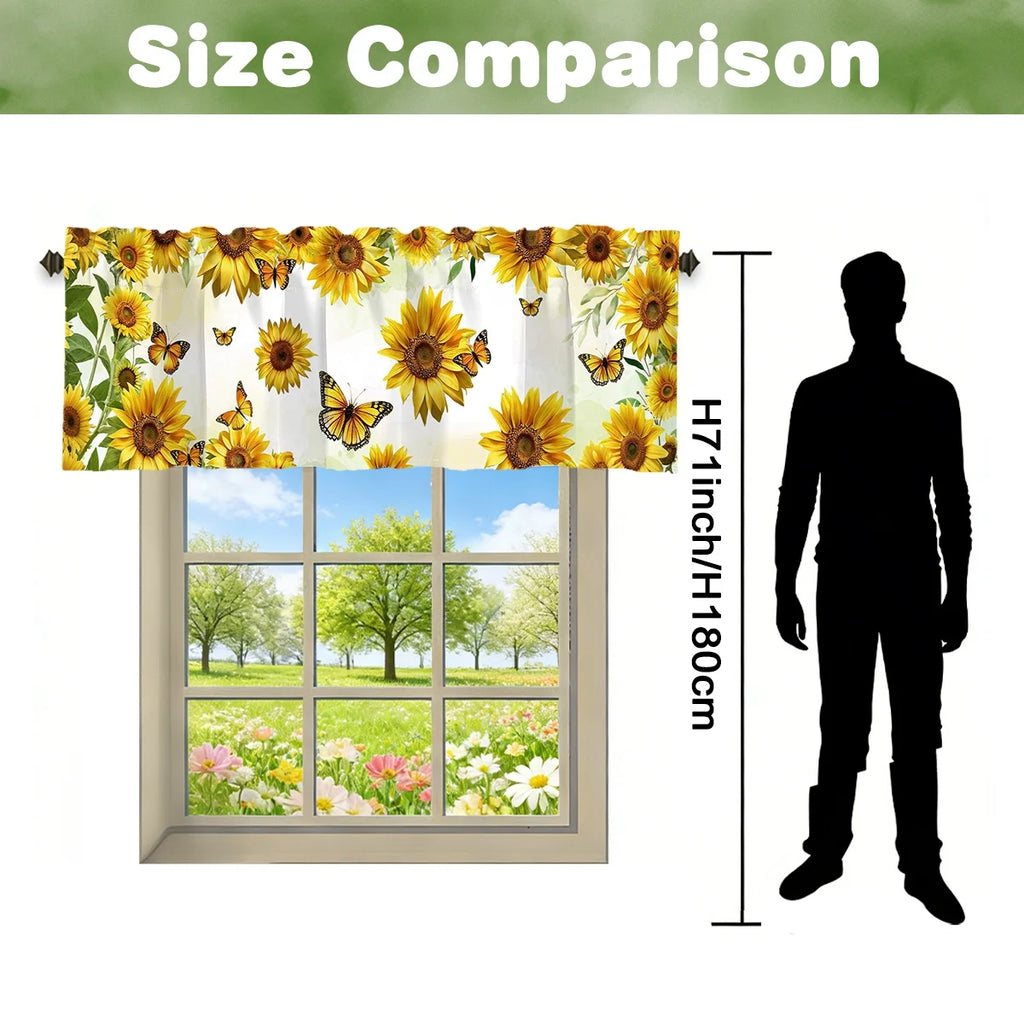 Happy Easter Short Curtain Happy Easter Decoration for Home 2026 Spring Ornament Holiday Gift 2026 for Kitchen Living Room