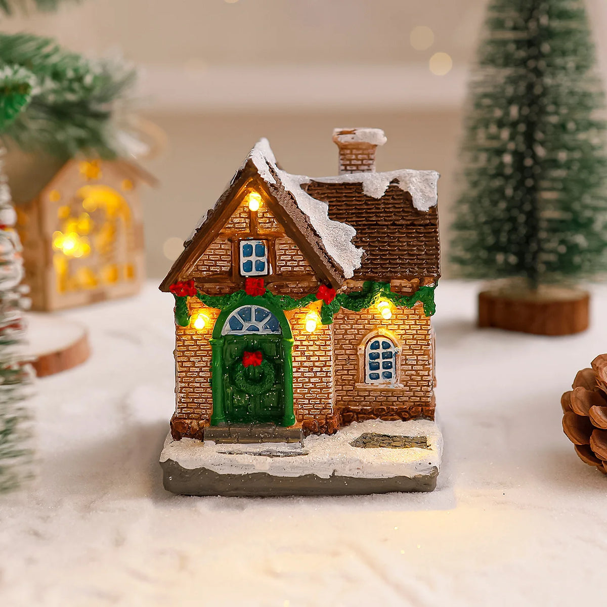 Christmas House Light Decorations For Home Ornaments Kids Xmas Gift New Year 2025 Navidad Decor Bedroom Night Light With Battery