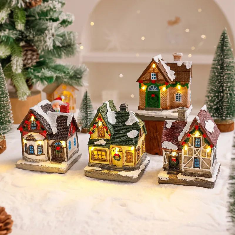 Christmas House Light Decorations For Home Ornaments Kids Xmas Gift New Year 2025 Navidad Decor Bedroom Night Light With Battery